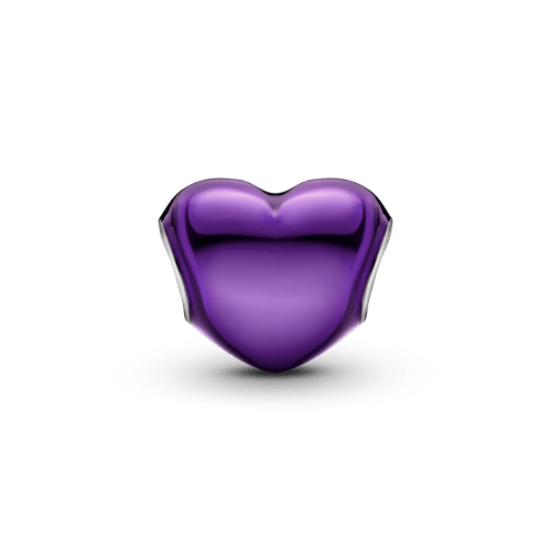Charm Corazón Morado Metálico