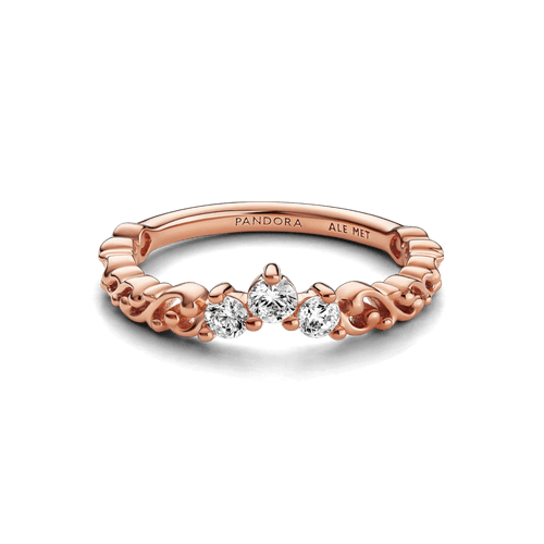 Anillo Tiara Remolino Real Recubrimiento en Oro Rosa de 14k