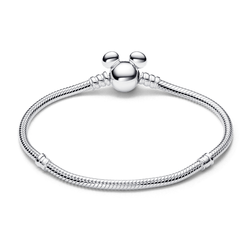 Brazalete Pandora Moments Cadena de Serpiente con Cierre Mickey Mouse de Disney