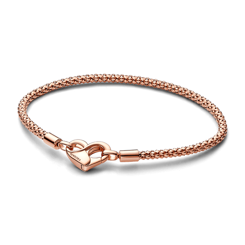 Brazalete Cadena con Tachuelas Pandora Moments Recubrimiento en Oro Rosa de 14k
