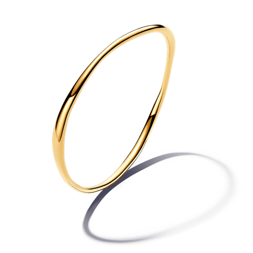 Brazalete Rígida Forma Orgánica Oro