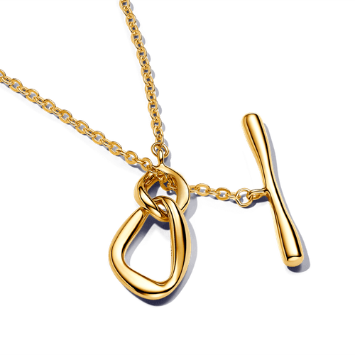 Collar barra en T Círculos Forma Orgánica