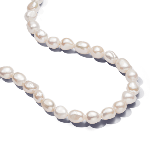 Collar Perlas Cultivadas de Agua Dulce Tratadas Barrocas con Cierre de Barra T