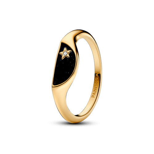 Anillo Pandora ME Mitad Sello Esmaltado Negro