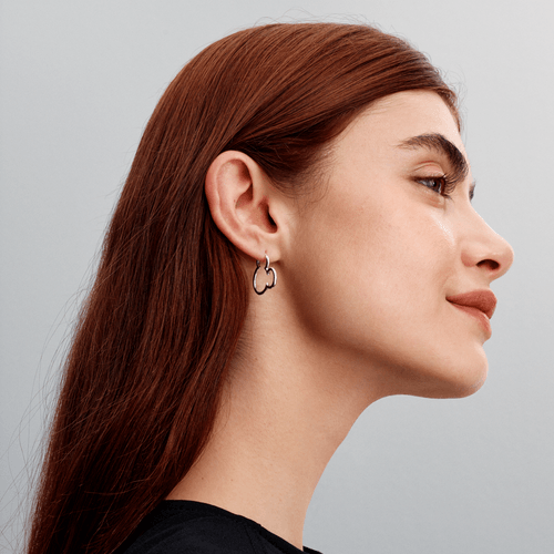 Aretes de Aro Silueta de Mickey Mouse de Disney