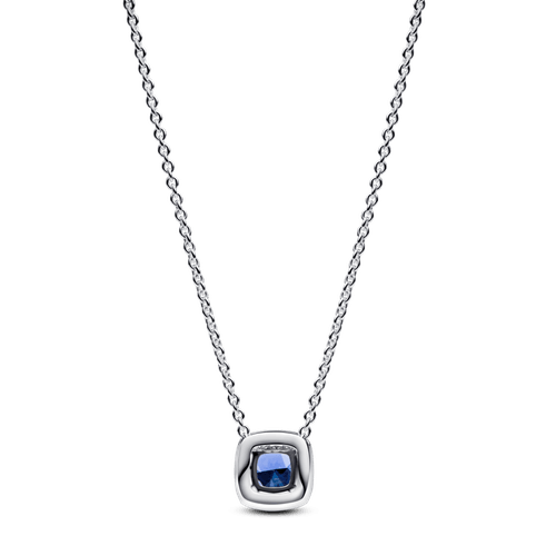 Collar Halo Azul Cuadrado Brillante