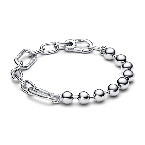 Brazalete de Eslabones Link y Cuentas Metálicas Pandora ME