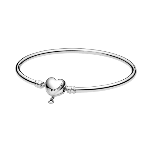 Brazalete Rígido con cierre de corazón Infinito