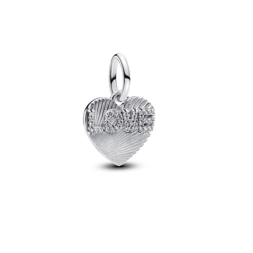 Charm Dije Grabable Corazón Amor Plateado