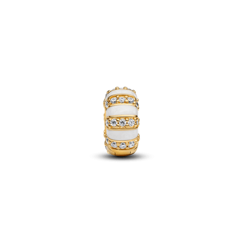 Charm de Clip Esmalte y Gemas Dorado