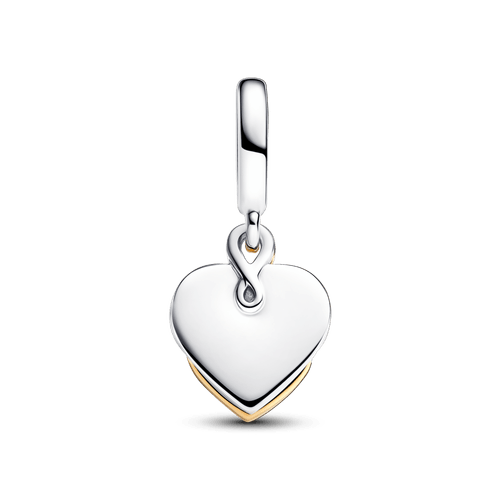 Charm Colgante Doble Grabable Mama con un Diamante Sintético Creado en Laboratorio