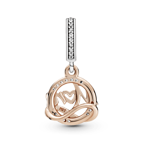 Charm Colgante De Dos Tonos Mamá