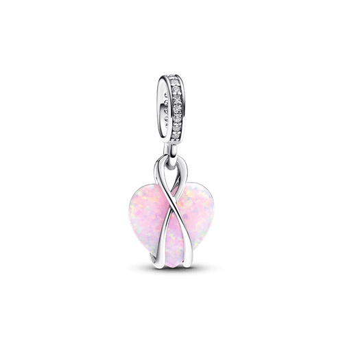 Charm Colgante Corazón Opalescente Mamá