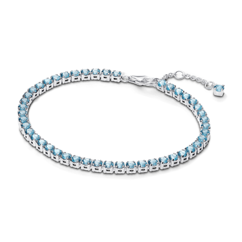 Brazalete Tenis Azul Claro Brillante