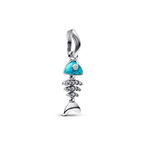 Charm Colgante Espina Pescado Color Turquesa
