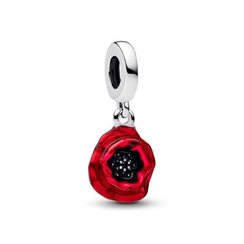 Charm Colgante Flor Roja