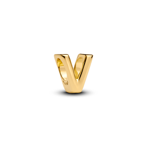 Charm Dorado Alfabeto Letra V