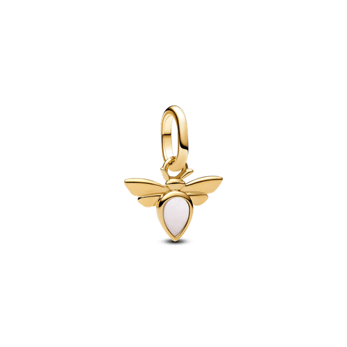 Mini Charm Colgante Abeja Blanca