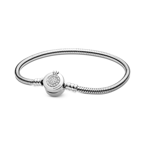 Brazalete Pandora Moments cadena de serpiente Corona O resplandeciente