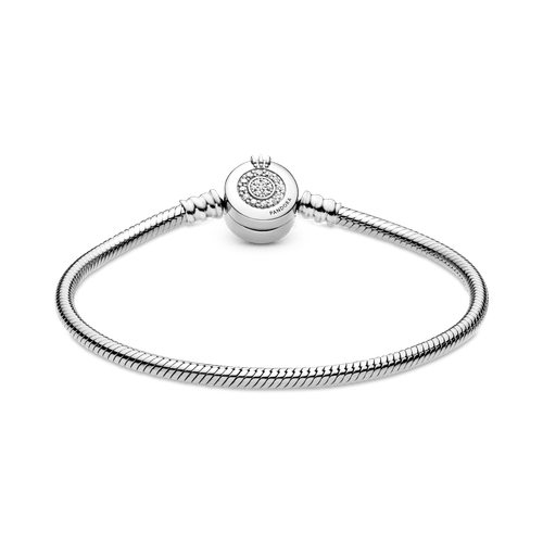 Brazalete Pandora Moments cadena de serpiente Corona O resplandeciente