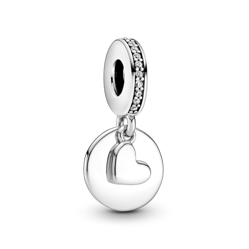 Charm Colgante Disco de Corazón