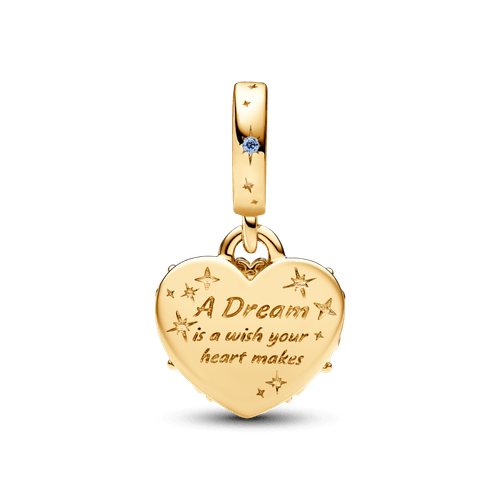 Charm Colgante Doble Carroza y Corazón de La Cenicienta de Disney