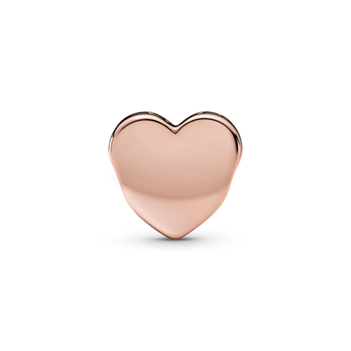 Charm Corazón para Grabar Rosa