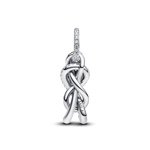 Charm Colgante Nudo Infinito y Pavé