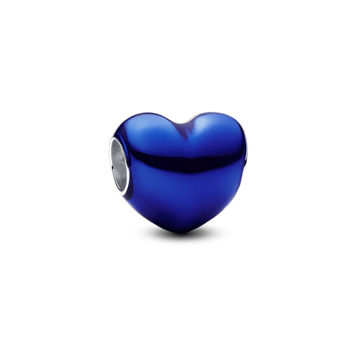 Charm Corazón Metálico Azul