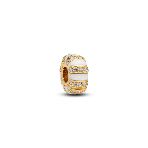 Charm de Clip Esmalte y Gemas Dorado