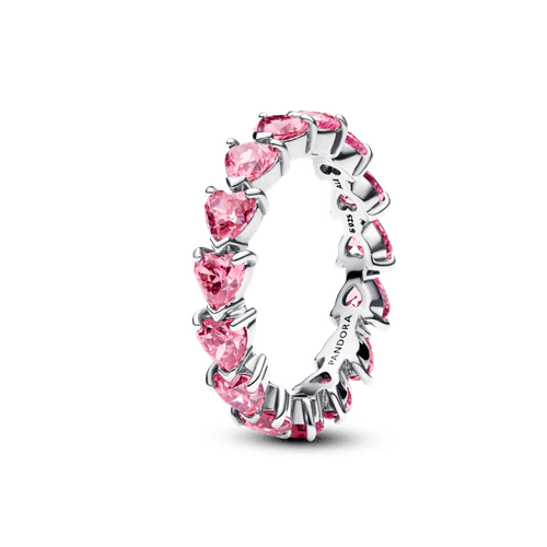 Anillo Alianza de Corazones Rosas