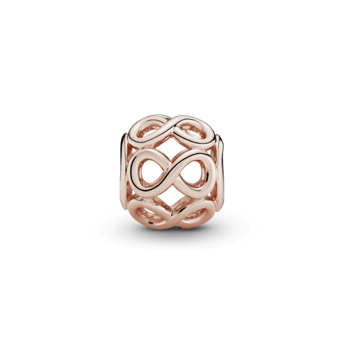 Charm infinito calado Recubrimiento en Oro Rosa de 14k